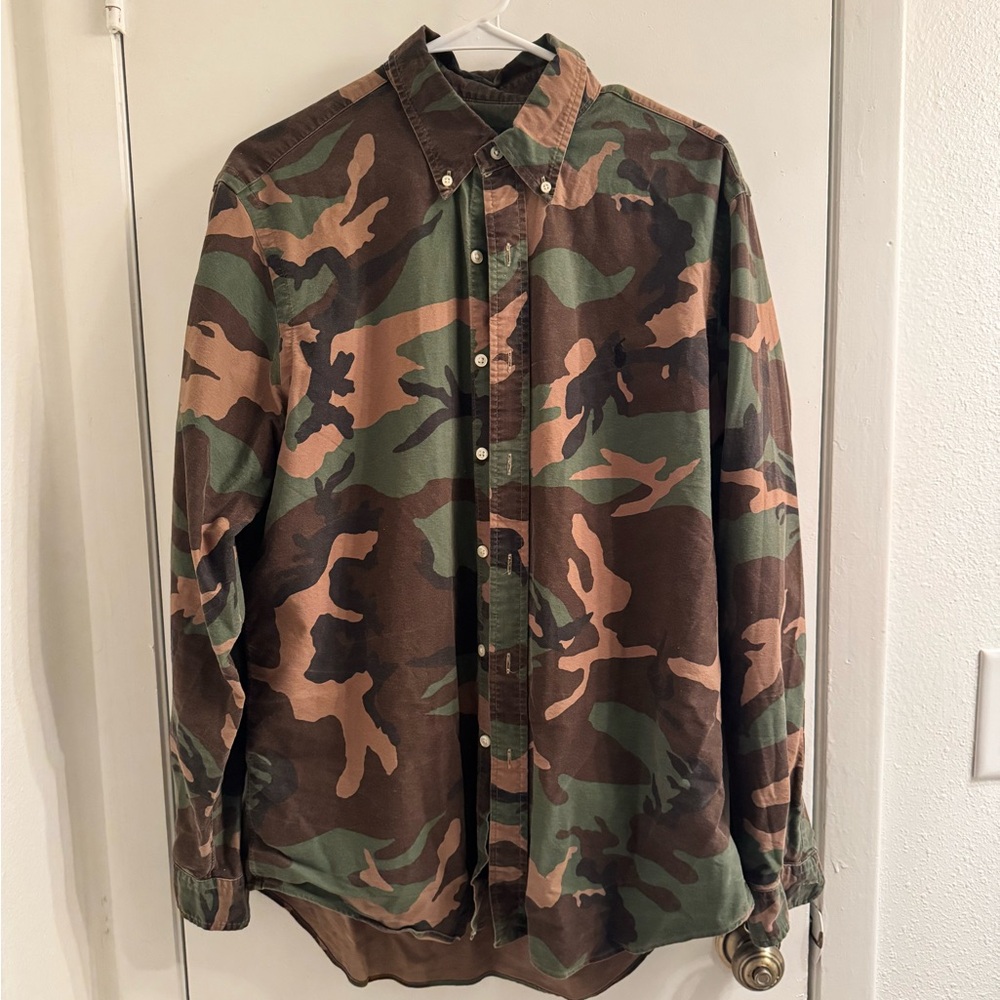 RALPH LAUREN CAMO BUTTON UP SHIRT